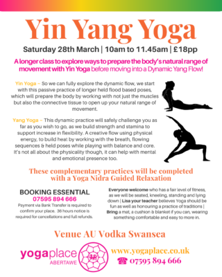 AU Yin Yang Yoga 28th March 26