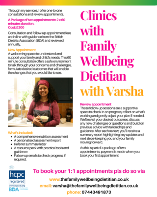Clinics with Family Wellness Dietitian 