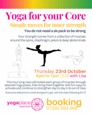 Yoga for your Core Yoga Place Abertawe