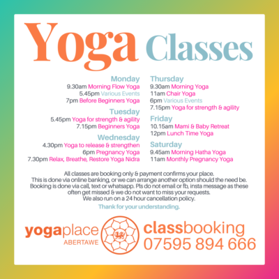Yoga Place Abertawe Clydach, Classes, Prices, Passes